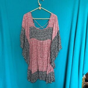 Altar'd State flowy sleeve empire dress M